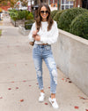 Sierra Cropped Pullover - White