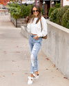 Sierra Cropped Pullover - White