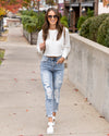 Sierra Cropped Pullover - White