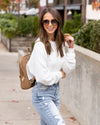 Sierra Cropped Pullover - White