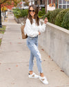 Sierra Cropped Pullover - White