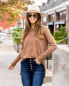 Settle For Nothing Less Sweater - Cocoa
