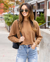 Hudson Cropped Pullover - Tan
