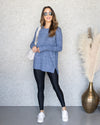 Jasmine Striped Sweater - Heather Blue