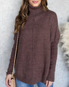 Adrienne Turtleneck Sweater - Mocha