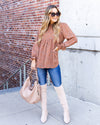 Jen Spotted Blouse - Rust