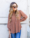 Jen Spotted Blouse - Rust