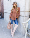 Jen Spotted Blouse - Rust