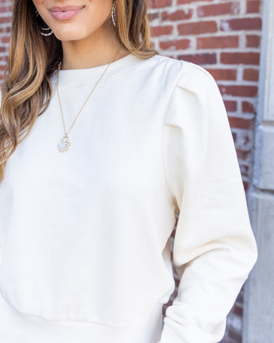 Becca Pleated Top - Cream