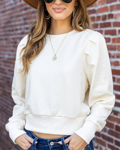 Becca Pleated Top - Cream