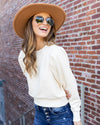 Becca Pleated Top - Cream