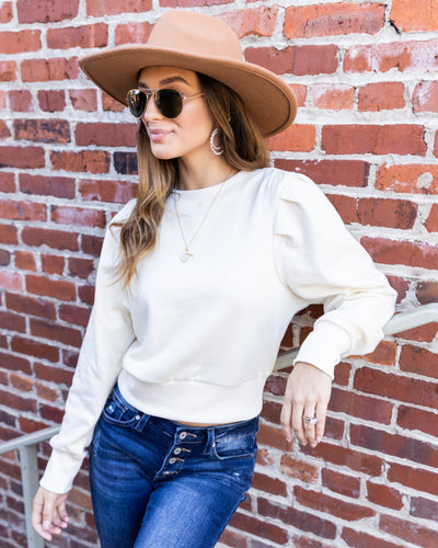 Becca Pleated Top - Cream