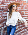 Becca Pleated Top - Cream