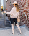 Iris Cowl Neck Top - Toasted Marshmallow