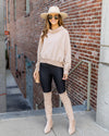 Iris Cowl Neck Top - Toasted Marshmallow