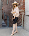 Iris Cowl Neck Top - Toasted Marshmallow