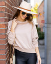 Iris Cowl Neck Top - Toasted Marshmallow
