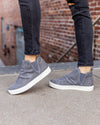 Macey Slip On Studded Sneakers - Grey