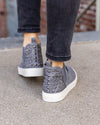 Macey Slip On Studded Sneakers - Grey