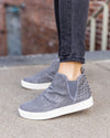Macey Slip On Studded Sneakers - Grey