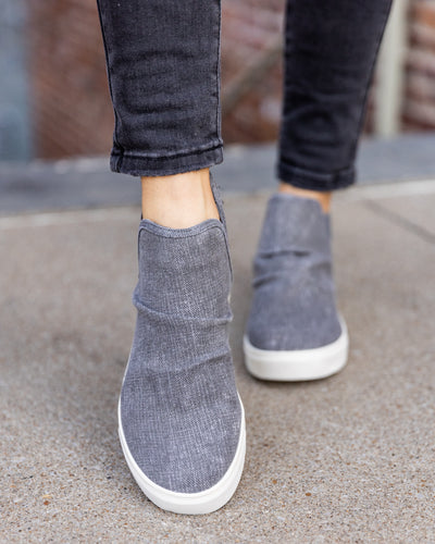 Macey Slip On Studded Sneakers - Grey