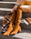 Quinn Over The Knee Boots - Cognac