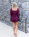 Serenity Ruffle Romper - Cranberry