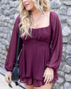 Serenity Ruffle Romper - Cranberry