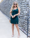 Savannah Scoop Neck Fitted Dress - Forest Green