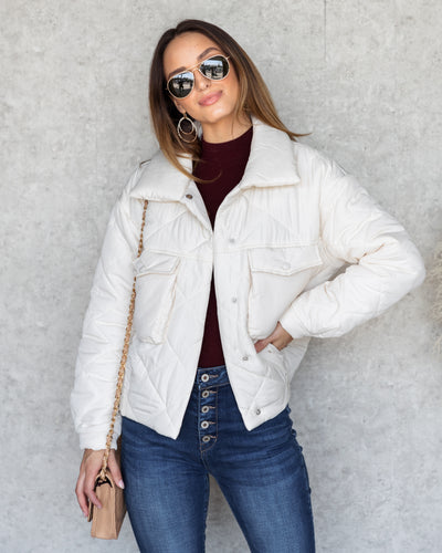 Mackenzie Puffer Jacket - Cream