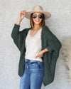 Katerina Oversized Cocoon Cardigan - Hunter Green