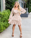 Bridget Ditsy Floral Smocked Dress - Cream