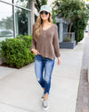 Reed Button Down Sweater - Taupe