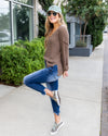Reed Button Down Sweater - Taupe