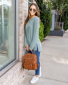Hayes Ribbed Hoodie - Sea Green