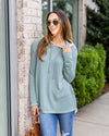 Hayes Ribbed Hoodie - Sea Green