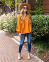 Coraline Embroidered Blouse - Pumpkin