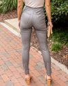 Kendra Faux Leather Pants - Grey