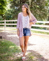 Hope Ribbed Cardigan - Light Mauve