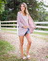 Hope Ribbed Cardigan - Light Mauve