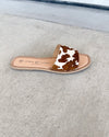 Chinese Laundry Charlie Cow Print Sandals - Brown