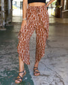 Ivy Multi Print Flowy Pants - Rust