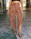 Ivy Multi Print Flowy Pants - Rust