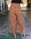 Ivy Multi Print Flowy Pants - Rust