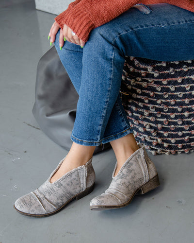 Jamie Slip On Booties - Light Grey