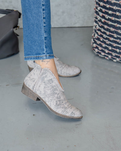 Jamie Slip On Booties - Light Grey