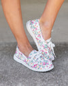 Jana Floral Slip On Sneakers - Off White