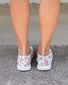 Jana Floral Slip On Sneakers - Off White