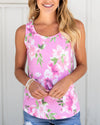 Jane Floral Tank - Fuchsia