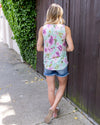 Jane Floral Tank - Mint